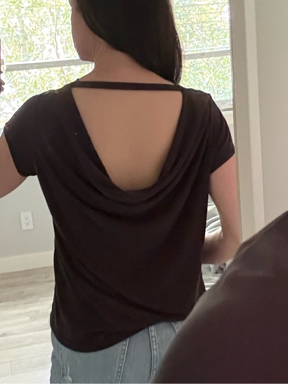 Banana Republic Drape Back Cap Sleeve Top